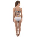 Dark Tone Plant Pattern Wrap Around Bikini Top View2