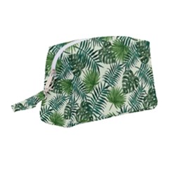 Leaves Tropical Wallpaper Foliage Wristlet Pouch Bag (medium) by Vaneshart