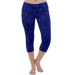 Constellations Pattern Capri Yoga Leggings