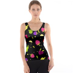 Vector Seamless Summer Fruits Pattern Colorful Cartoon Background Tank Top