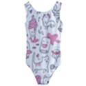 Set Kawaii Doodles Kids  Cut-Out Back One Piece Swimsuit View1
