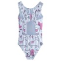 Set Kawaii Doodles Kids  Cut-Out Back One Piece Swimsuit View2