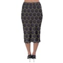 Hexagon Black Background Midi Pencil Skirt View2