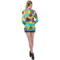 Summer Fruits Patterns Long Sleeve Satin Shirt View2