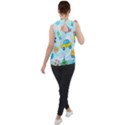 Transport Toy Seamless Pattern Mock Neck Chiffon Sleeveless Top View2