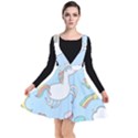 Unicorn Seamless Pattern Background Vector Plunge Pinafore Dress View1