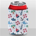 Seamless Pattern Nautical Icons Cartoon Style Can Holder View2