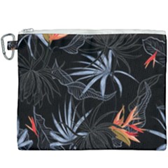 Exotic Flower Leaves Seamless Pattern Canvas Cosmetic Bag (xxxl) by Vaneshart