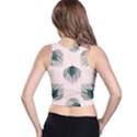 Green Tropical Leaves Seamless Pattern Racer Back Crop Top View2