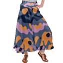 Camouflage Background Textile Uniform Seamless Pattern Satin Palazzo Pants View1