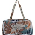 Trend Abstract Seamless Pattern With Colorful Tropical Leaves Plants Beige Multi Function Bag View1