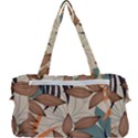 Trend Abstract Seamless Pattern With Colorful Tropical Leaves Plants Beige Multi Function Bag View2