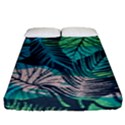 Seamless Abstract Pattern With Tropical Plants Fitted Sheet (King Size) View1