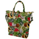 Tropical Pattern Background Buckle Top Tote Bag View1