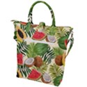Tropical Pattern Background Buckle Top Tote Bag View2