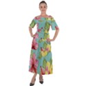 Hibiscus Shoulder Straps Boho Maxi Dress  View1