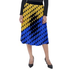 Spots 2224 Black Classic Velour Midi Skirt 
