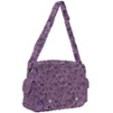 Lavender Black White Floral Abstract.... Buckle Multifunction Bag View2