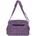 Lavender Black White Floral Abstract.... Buckle Multifunction Bag View3