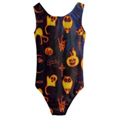 Funny Halloween Design Kids  Cut-out Back One Piece Swimsuit