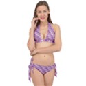 Abstract Pattern Geometry Gradient Tie It Up Bikini Set View1