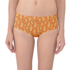 Halloween Background Mid-waist Bikini Bottoms
