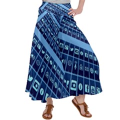 Apps Social Media Networks Internet Satin Palazzo Pants