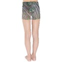 Peacock Feathers Pattern Colorful Kids  Sports Shorts View2