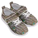 Peacock Feathers Pattern Colorful Kids  Velcro Strap Shoes View3