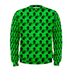 Black Rose Green Men s Sweatshirt by snowwhitegirl