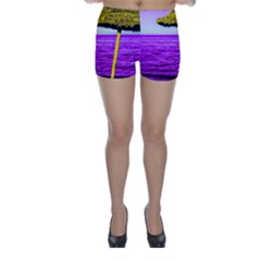 Pop Art Beach Umbrella Skinny Shorts