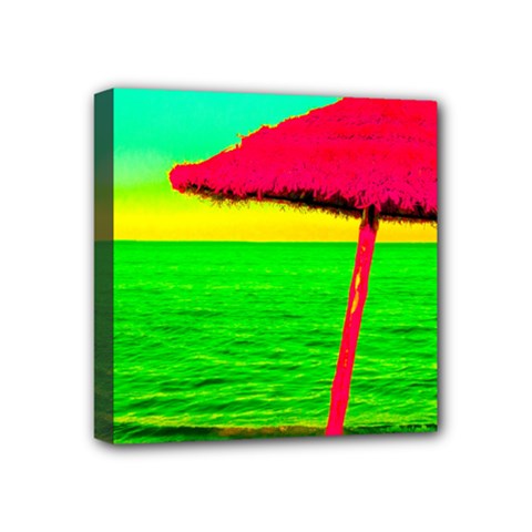 Pop Art Beach Umbrella Mini Canvas 4  X 4  (stretched)