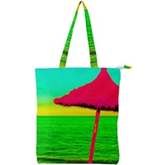 Pop Art Beach Umbrella Double Zip Up Tote Bag