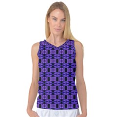Purple Black Abstract Pattern Women s Basketball Tank Top