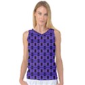Purple Black Abstract Pattern Women s Basketball Tank Top View1