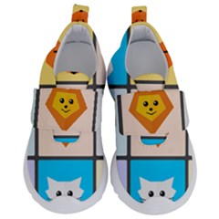 Animals Cute Flat Cute Animals Kids  Velcro No Lace Shoes by HermanTelo
