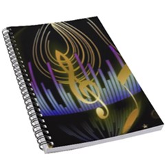 Background Level Clef Note Music 5 5  X 8 5  Notebook by HermanTelo