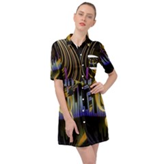 Background Level Clef Note Music Belted Shirt Dress by HermanTelo