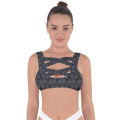 Pattern Texture Feet Dog Grey Bandaged Up Bikini Top