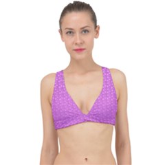 Background Polka Pink Classic Banded Bikini Top