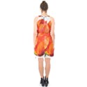 Tulip watercolor Red and black stripes Halter Collar Waist Tie Chiffon Dress View2