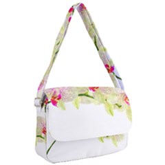 Phalenopsis Orchid White Lilac Watercolor Aquarel Courier Bag