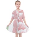 Tulip red white pencil drawing Kids  All Frills Chiffon Dress View1