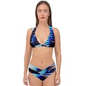 Motion Line Illustrations Double Strap Halter Bikini Set View1