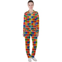 Background Colorful Abstract Casual Jacket And Pants Set