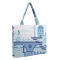 Blue City Building Fantasy Zipper Medium Tote Bag View2