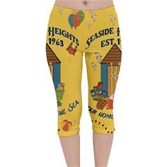 Seaside Heights Beach Club 1960s Velvet Capri Leggings 