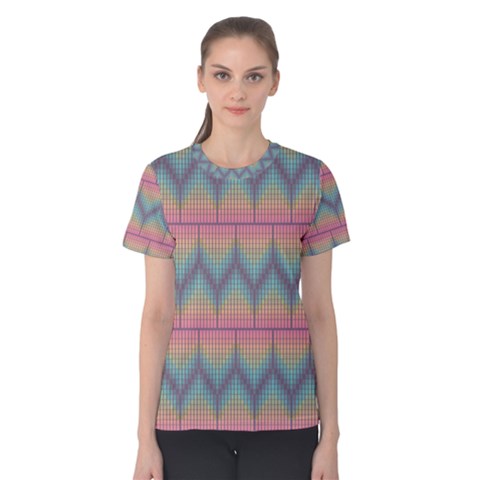 Pattern Background Texture Colorful Women s Cotton Tee by HermanTelo
