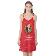 Make Christmas Great Again With Trump Face Maga Camis Nightgown by snek