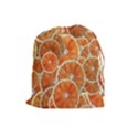 Oranges Background Texture Pattern Drawstring Pouch (Large) View1